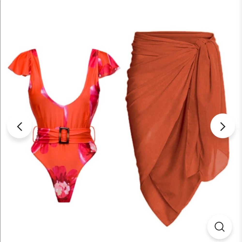 NEW One piece swimsuit with sarong